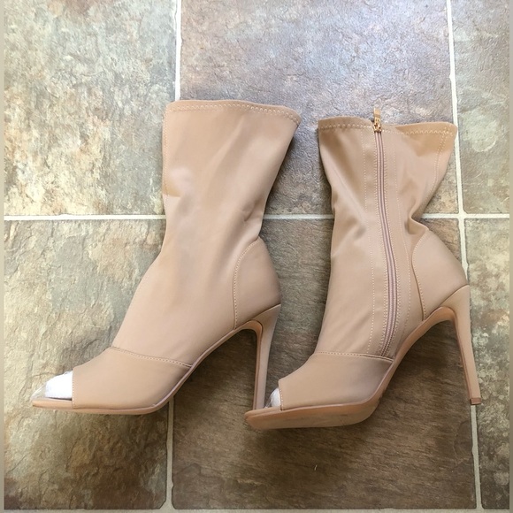 WOMENS HIGH HEEL STILETTO BOOTIES SIZE: 8.5 - Picture 10 of 11